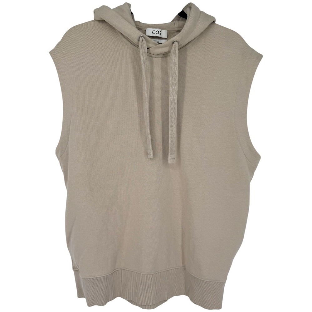 COS Men's Sleeveless Hoodie Sweatshirt‎ Beige Size Medium Activewear Casual